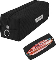 YALiya Corduroy Fabric Pencil Case Portable Storage Bag Pencil Case with Large Capacity Pencil Case