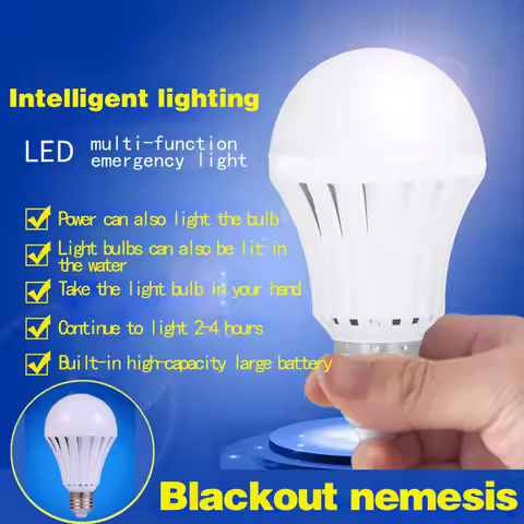 LED Emergency Light Bulb E27 7W 12W 15W Rechargeable Battery Lighting Lamp AC 85-265V Living Room Ho