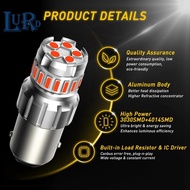 S25 P21W 1157 P21/5W LED Light Bulb - Red DRL BAY15D T25 Position Signal Brake Lamp