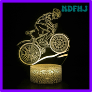 3D จักรยานเสือภูเขา Ndfighdn Farbwechsel Führte Visuelle Nachtlicht Reiten Biken Ight Light Geburtstag Weihnachts Geschenk Für Kinder Jen Männer DSGAE