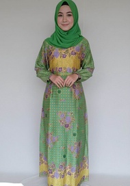 GAMIS MUSLIMAT NU BAHAN SEMI SUTRA SERGAM MUSLIMAT NU GAMIS PENGAOSAN MUSLIMAT