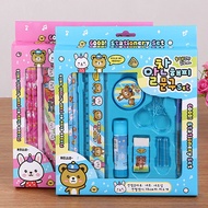 SET ATK GIFT BOX KIDS ANIMAL KITTY MOTIF PENCIL RULER ERASER SHARPENER / 1 SET PENCIL GIFT GIFT BEAR