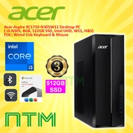 ACER ASPIRE XC1710 XC-1710-N305W11 DESKTOP PC Intel Core  I3-N305 8GD4 512SSD / WIN 11H / OFFICE OPI