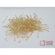 10 gr Eyepin or Nail nine 2.8 cm Gold (PAKU-09) Montenik Craft