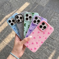 CASE CASING JELLY COLOR 2 IN 1 CUTE RIBBON MOTIF COMPATIBLE FOR REALME 15 16 C30 C31 C33 C85 C100 C1