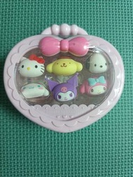 韓版 Sanrio Characters 三麗鷗 角色戒指,指環連心形盒  Hello Kitty,My Melody,Kuromi,玉桂狗,布甸狗,PC狗