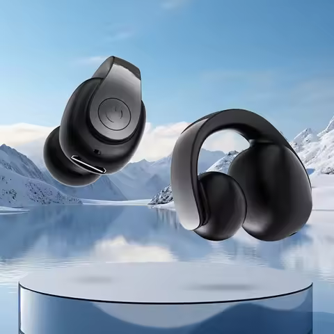 Wireless Ear Clip On Earphone Bluetooth-Compatible 5.4 Headset Waterproof Sports Earphones Clip On H