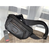 Tumi waist bag, breast bag, side bag, shoulder bag, bla ballistic nylon, cove leather tumi slingbag
