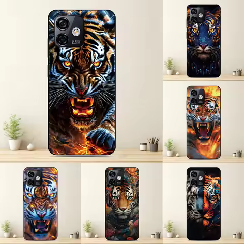 Tiger Animal Phone Case For Cubot A40 X100 A20 A10 Max 5 3 P80 P50 X70 X50 Note 60 50 21 J7 Power Cu