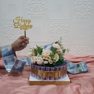Hadiah Ultah Kado Anniversary | Pull Out Money Cake Kue Uang Tarik