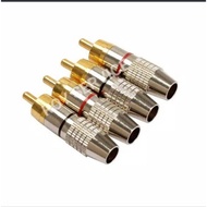 2 sets of RCA Female Jacks - Male 2 sets of RCA Jacks for Women - Men
