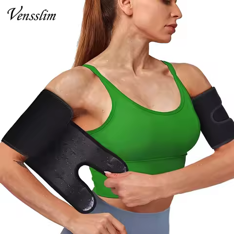 Vensslim 2 Pieces Women Arm Shaper Trimmer Compression Sauna Sweat Belt Body Shaper Bands Fat Burner