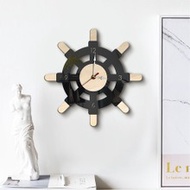 M.Sparkling新品北歐創意個性船舵掛鐘 客廳特色時鐘藝術復古掛表22221