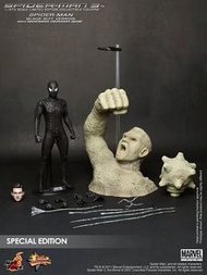 Hottoys 蜘蛛俠 沙人特別版連流星鎚 Hot Toys MMS165 1/6 Spider-Man Black Suit with Sandman Diorama Base Special Ed