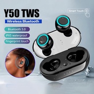 ﹊ TWS Y50 Bluetooth 5.0 Earphone Wireless Headset Waterproof Bass Earbuds True Wireless Stereo Headphone Sport Earphones
