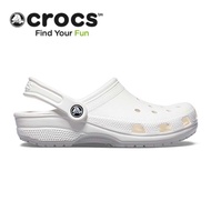 〖ใหม่เอี่ยมของแท้〗Crocs รองเท้าสาวคลาสสิครองเท้าชายชายหาดรองเท้าหุ้มส้นกลางแจ้งรองเท้าหุ้มส้นในฤดูร้อนพื้นรองเท้าหนากินกล่องสิ