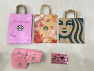 Starbucks 星巴克 牛皮紙袋/禮物袋/收納袋/環保/包裝袋/貼紙/隔熱杯套 BlackPink、櫻花、經典女神款