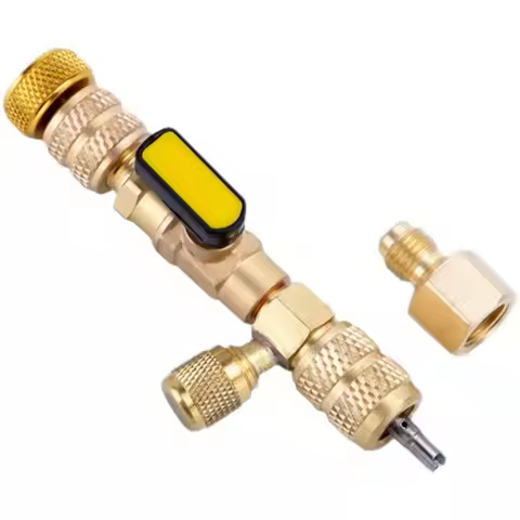 R410A R22 Valve Core Remover Installer Tool with Dual Size 1/4 & 5/16 Port for R404A R407C R134A R12