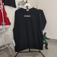 T-Shirt Long Sleeve Vetements Black Size 4XL