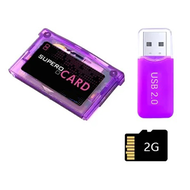 For SuperCard Mini Micro-SD Card Adapter+2GB Memory Card for GBA SP GBM IDS NDS NDS Lite Game Cartri