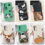 Huawei Nova 7 SE 5G / P40 Lite (5G) CDY-NX9A CDY-NX9B Funny Pattern Case Lens Protective Soft Silico