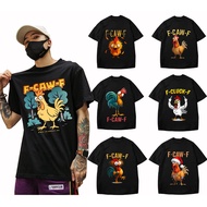 Funny Chicken Humor F-CAW-F foryoupage tshirt 100% Cotton formen and women Rooster Meme T-Shirt