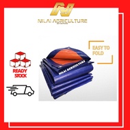 Blue Orange 15'x18' Canvas Extension Canopy PE Tarpaulin Kanvas Biru Oren Kanopi