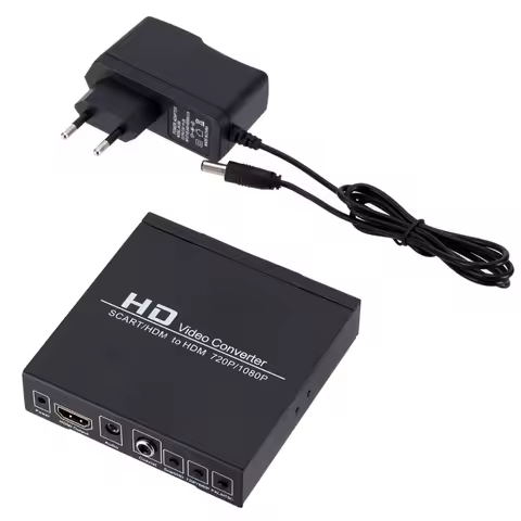 SCART to HDMI-compatible Video Adapter Converter HD Video Converter for HDTV Sky Box STB Plug for HD