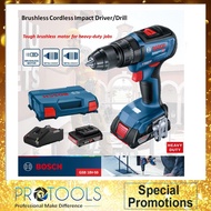 BOSCH GSB18V-50 CORDLESS IMPACT DRILL/DRIVER (BRUSHLESS MOTOR) (GSB18V50) C/W 2x 1.5AH 18V BATTERY &amp; 1x GAL1814  COMBO