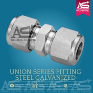 Straight Union Tube connector 6L x 6L Ring Nut