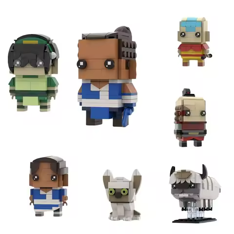 MOC Momo Movie Skyline Avatar The Last Airbender Master Action Figures Bricks Square Head Sets Creat