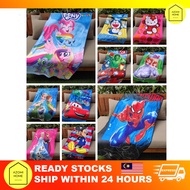 CARTOON Towel Tuala Kartun Budak Mandi Saiz Kanak Kids Warna Tidak Luntur Frozen Pony Spiderman Aven