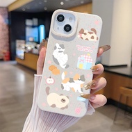 Cod In Thailand Case FOR Samsung Many Cats Glass Stand Matte Mobile Phone GalaxyA51 A53 A54 A52s A03