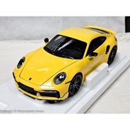 1: 18 Minichamps Porsche 911 992 Turbo S 2021 Yellow ※ Alloy Openable
