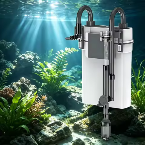 5W 7W Aquarium External Filter Barrel Wall Mounted Hang On Fish Tank Filter Silent Oxygenation Water