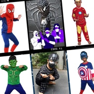 Spiderman Batman Ironman Hulk Superhero Costume Kids Clothes