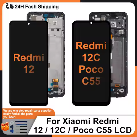 OEM Poco M6 Pro 5G LCD For Xiaomi Redmi 12C LCD Poco C55 Touch Panel Screen Digitizer Assembly For R