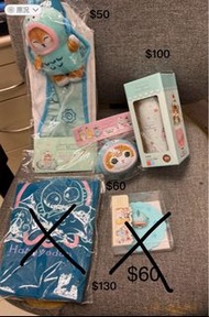 7-11 Sanrio 水怪 公仔及抹手巾/袋 / 壓力波/ 杯蓋/ 保溫樽