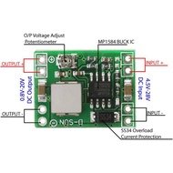 (T1047) MP1584EN 3A DC-DC Step Down Voltage Regulator Buck Converter / Adjustable MP1584 power modul