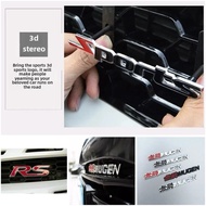 Mugen RS Type R Sport Grill Emblem, 3D Metal Car Variations