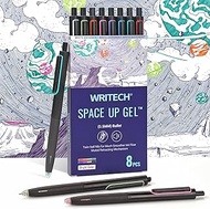 WRITECH Retractable Gel Ink Pens: 0.5mm Fine Point Pen Multicolor No Smear & Smudge for Journaling S