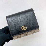 全新 Gucci GG marmont wallet 黑色拼老花 皮夾/短夾/銀包