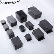CARNATIOGV DIY Housing Instrument Electronic Project Box, Waterproof Black Electric Supplies,  Three