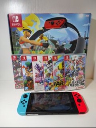 Nintendo Switch 主機+6遊戲+健身環