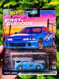 Hobby Store xe mô hình Hot Wheels Premium Fast and Furious Custom Acura Integra Xanh