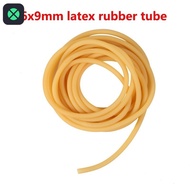1F 6x9mm Natural Yellow Latex Tube 1meter Elastic Rope Rubber Tubes for Sports Fitness Bungee