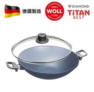 WOLL 至尊 鑽石系列-36cm雙耳中式鑊（連玻璃（鍋蓋）