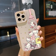 for Samsung Galaxy A15 A05 A35 A55 A04E A14 A24 A34 A54 A33 A53 A73 5G A32 A52S A72 A31 A51 A71 A11 A50 A03S Cute Hello Kitty Melody Prize Claw Kuromi Doll Machine High Quality Camera Lens Protection  Square Edge Cover Full Len Protective Case