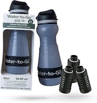 WATER TO GO Water Filter Bottle (18.5oz/55cl) Perfect for Hiking Camping Travel and Survival - Eco-f