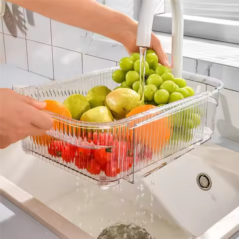 Drain Basket Bowl Rack Kitchen Fruit Storage Rack Sink Retractable Sink Storage Rack